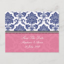 Search for royal blue save the dates Damask