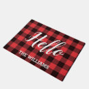 Search for buffalo plaid doormats Typography