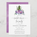 Search for purple tea party invitations Vintage