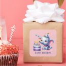 Search for happy elephant stickers Birthday