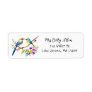 Search for birds on a branch return address labels Nature