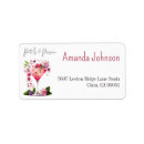 Search for pink bridal shower return address labels Bachelorette party