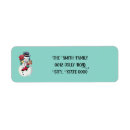 Search for snowmen return address labels Blue