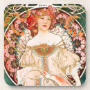 Search for art nouveau coasters Alphonse mucha