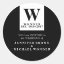 Search for monogram invitation wedding stickers Minimal