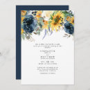 Search for navy blue and yellow sunflower invitations Bride