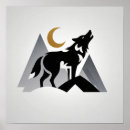 Search for wolf silhouette art Black
