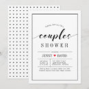 Search for red black white bridal shower invitations Typography