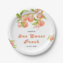 Search for sweet as a peach plates Peach 1st birthday