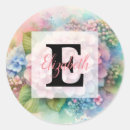 Search for watercolor hydrangea stickers Pink