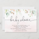 Search for watercolor floral baby shower invitations Pink and gold