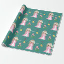 Search for flower fairy wrapping paper Blue
