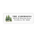 Search for pine tree return address labels Watercolor