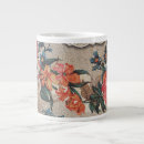 Search for red and white flowers mugs Flower pattern
