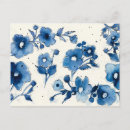Search for blue watercolor flowers postcards Bouquet