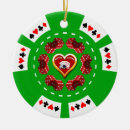 Search for poker christmas tree decorations Heart