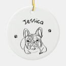 Search for black and white dog christmas tree decorations Bulldog