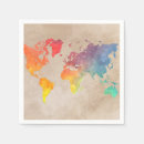 Search for world map napkins Journey