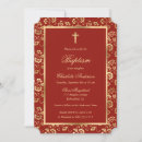 Search for red christening invitations Girl