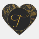 Search for letter t monogram stickers Black