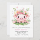 Search for farm baby girl shower invitations Floral