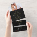 Search for gold confetti wedding invitations Black and gold