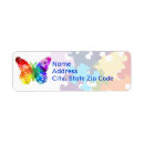 Search for autism return address labels Butterfly