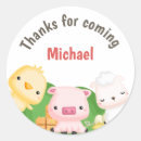 Search for barnyard birthday stickers Pig