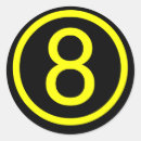 Search for round number stickers Eight