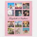 Search for pink photo blankets For her