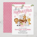 Search for animal birthday invitations Watercolor