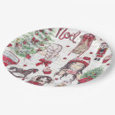 Search for beautiful christmas paper plates Watercolor