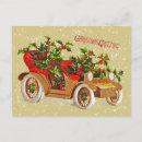 Search for vintage car christmas postcards Nostalgic