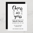 Search for 40th anniversary party invitations Black and white