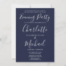 Search for elegant evening wedding invitations Navy blue