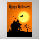 Search for halloween witch silhouette posters Haunted house
