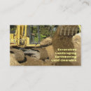 Search for earthmoving business cards Backhoe