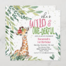 Search for safari 1st birthday invitations Giraffe