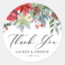 Search for poinsettia wedding stickers Thank you
