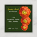 Search for poppy business cards Colourful