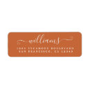 Search for family name return address labels Modern typography
