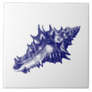 Search for blue sea shell tiles Blue and white