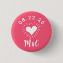 Search for monogrammed wedding badges Heart