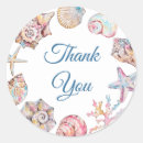 Search for ocean thank you stickers Seashell