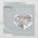 Search for platinum anniversary invitations Heart