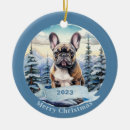 Search for french bulldogs christmas tree decorations Watercolor