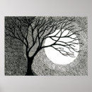 Search for black and white tree posters Moon