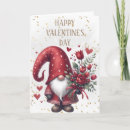 Search for gnome valentines day cards Watercolor