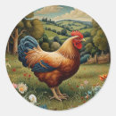Search for vintage chickens stickers Country