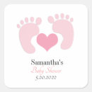 Search for footprints baby shower stickers Girl